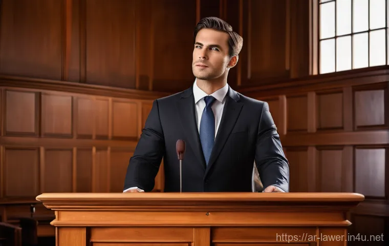 변호사 실기에서 필요한 자료 준비 - A diverse group of four young legal professionals (two men and two women, all dressed in modern, mod...