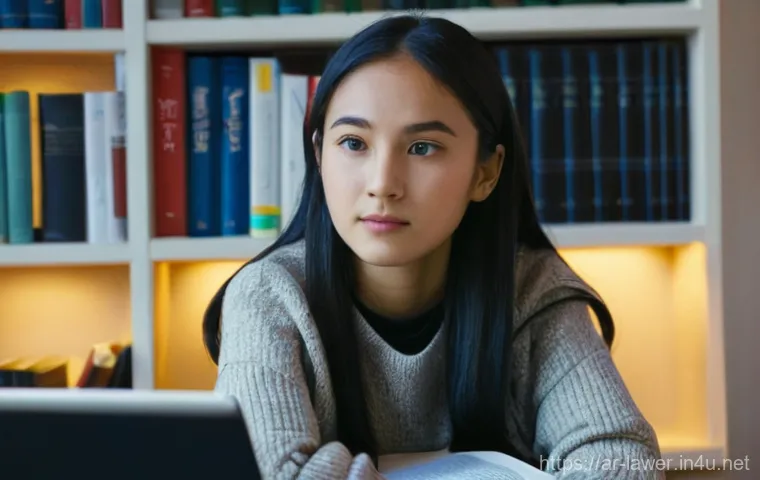 변호사 실기 준비를 위한 과목별 전략 - **Prompt 1:** A determined young woman, approximately 20-25 years old, with diverse ethnicity (e.g.,...