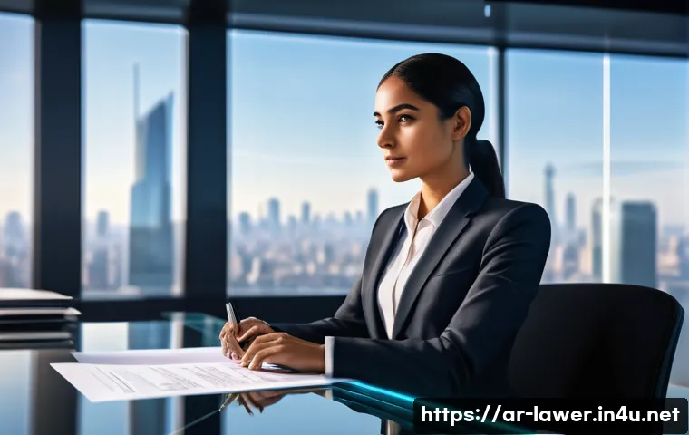 변호사로서의 전문성 개발 팁 - **Prompt:** A highly detailed, realistic image of a professional Arab lawyer, mid-30s, male or femal...