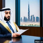 Home 19 변호사 업무에 필요한 자격증 추가 취득 - A professional Arab male lawyer in his mid-30s, wearing a traditional business suit with a subtle ke...